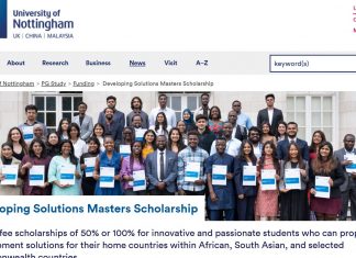 Developing Solutions Masters Scholarship 2025