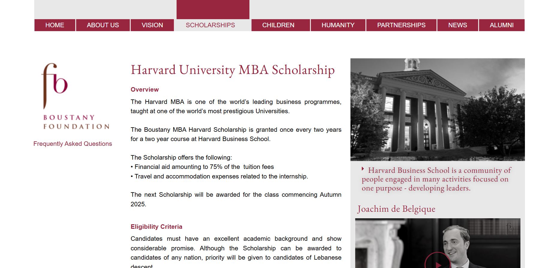 Harvard University MBA Scholarship Program 2025-2026 in USA