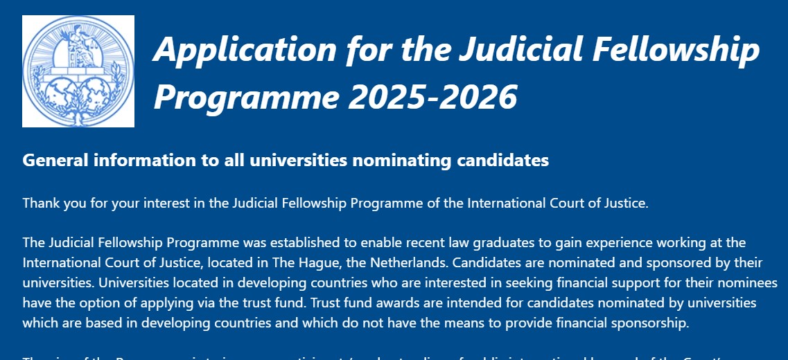 Judicial Fellowship Programme