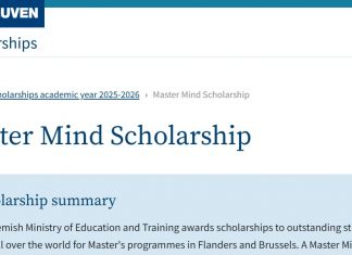 Master Mind KU Leuven Scholarship