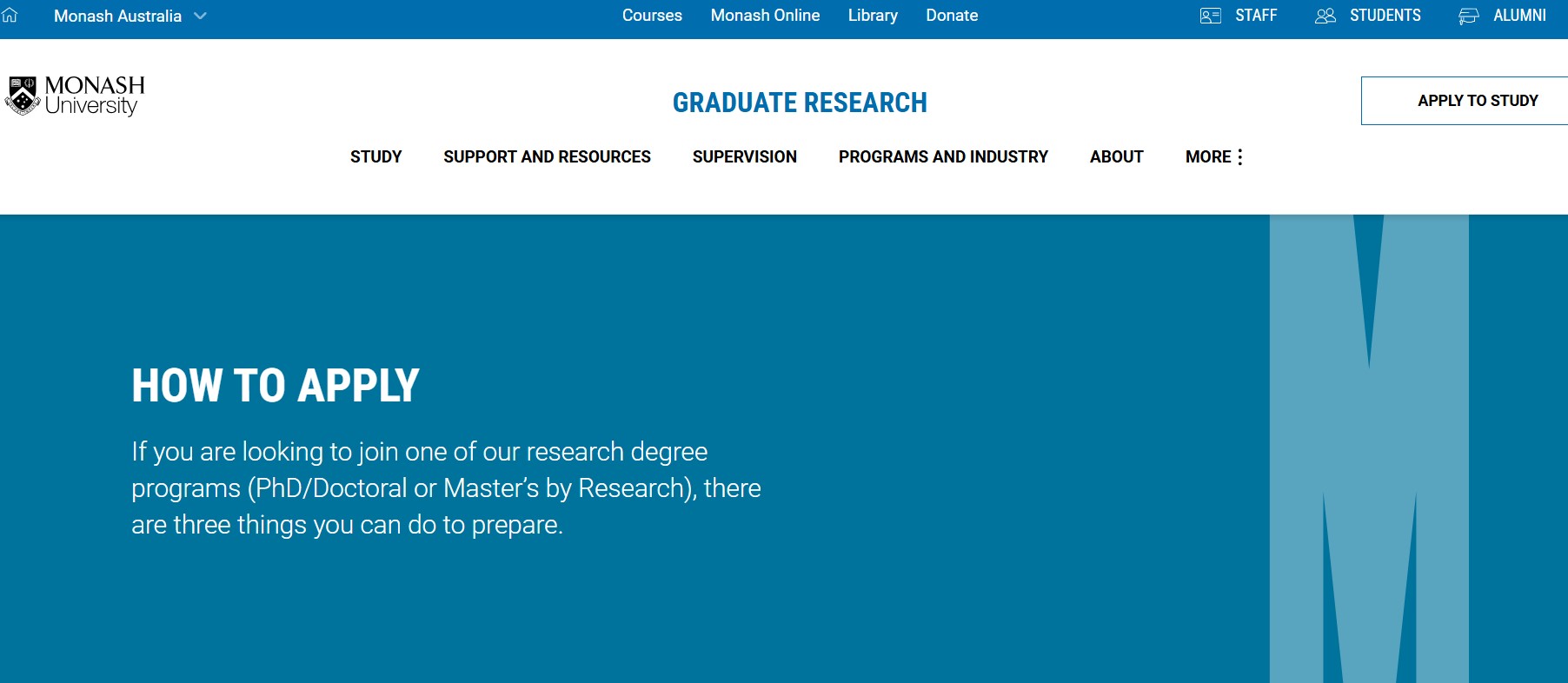 Monash University Graduate Scholarship 2025