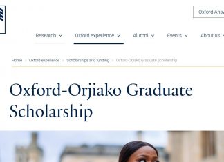 Oxford-Orjiako Graduate Scholarship 2025 in the UK