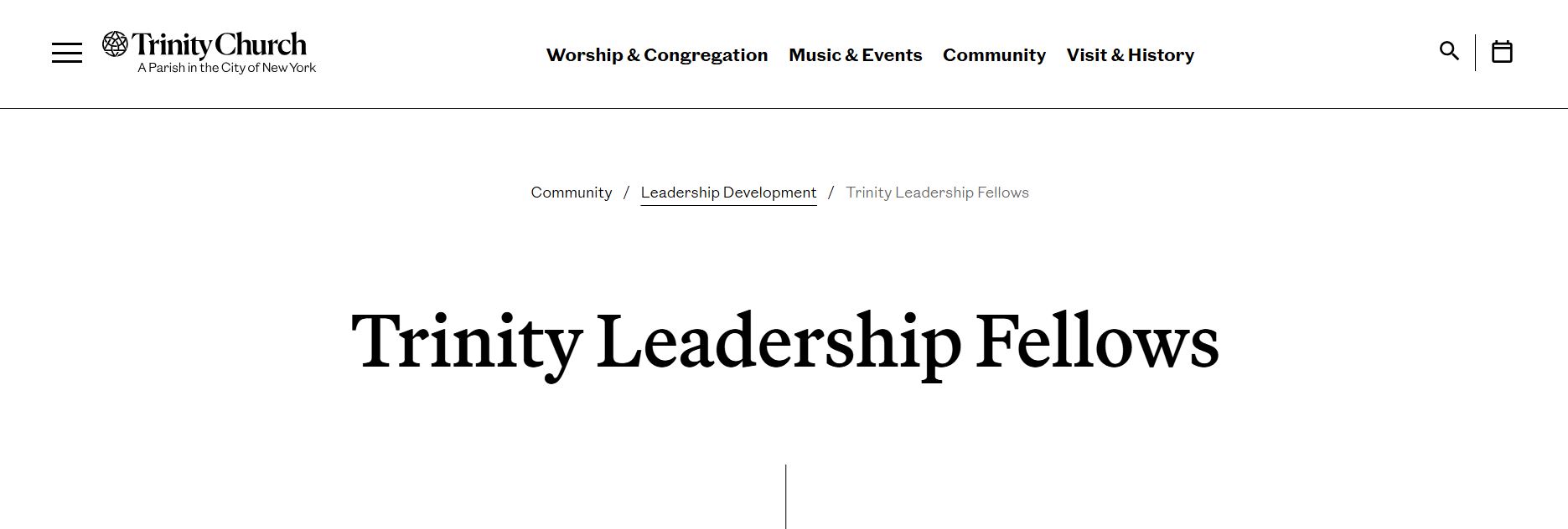 Trinity Leadership Fellows Program 2025