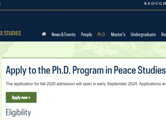 University Of Notre Dame Peace Studies Scholarship