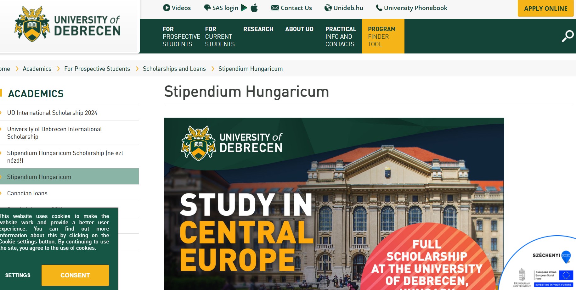 University of Debrecen Scholarships 2025