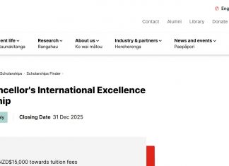 University of Waikato International Excellence Scholarship 2025-26 in New Zealand