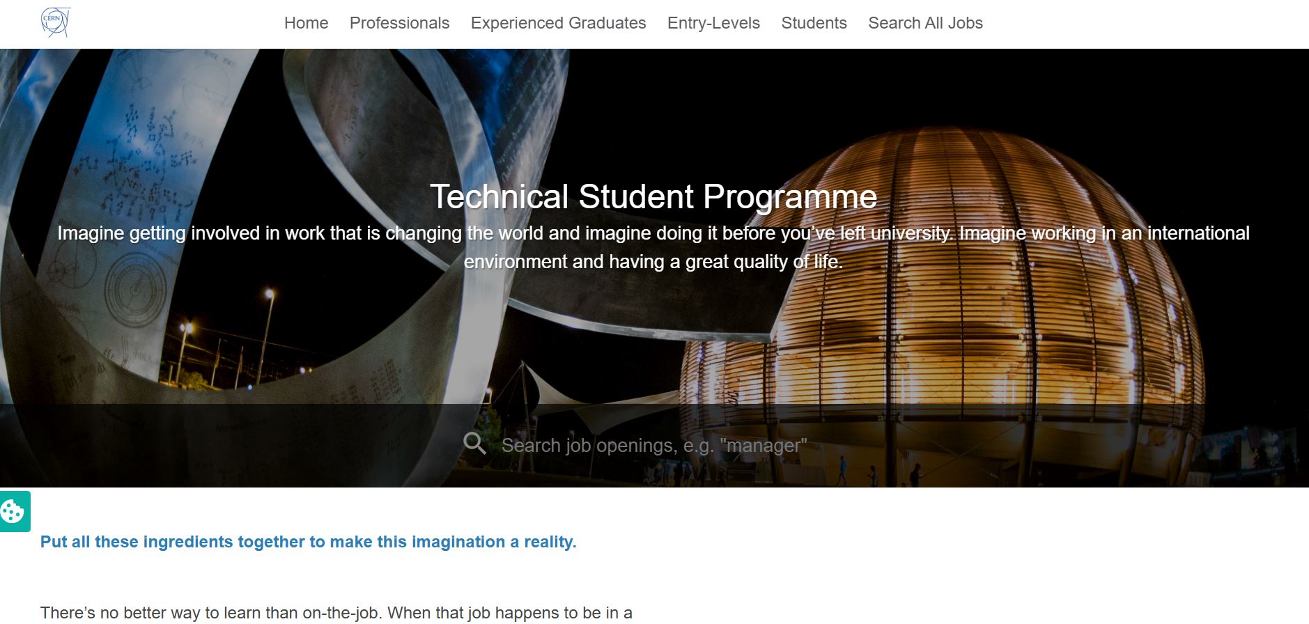 CERN Technical Student Program 2025 in Switzerland