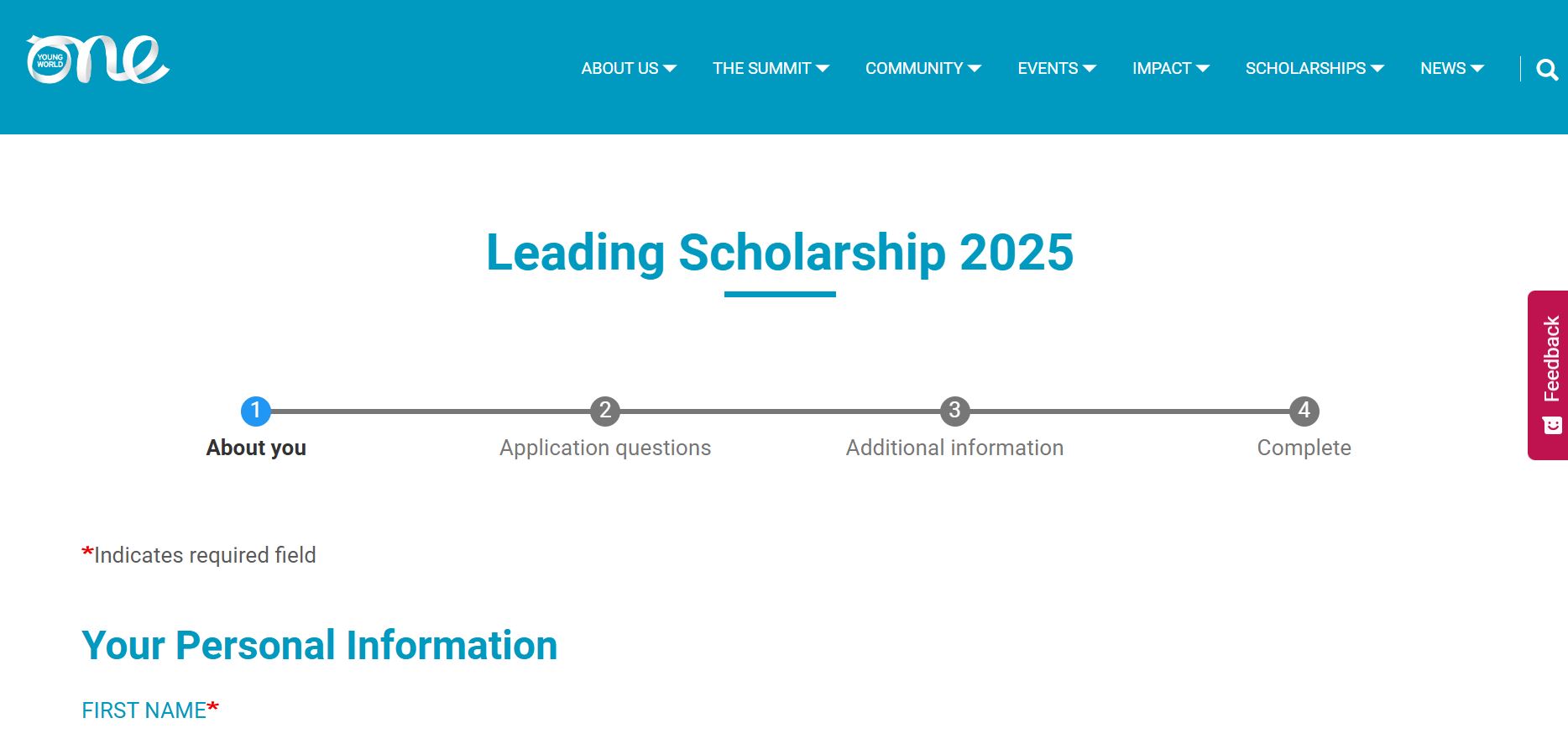 One Young World Summit Leading Scholarship 2025 in Germany