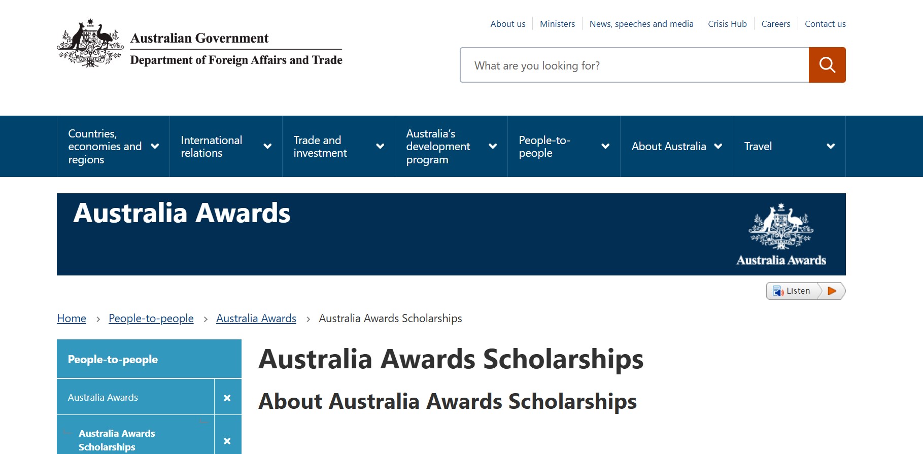 Australia Awards Scholarships 2026