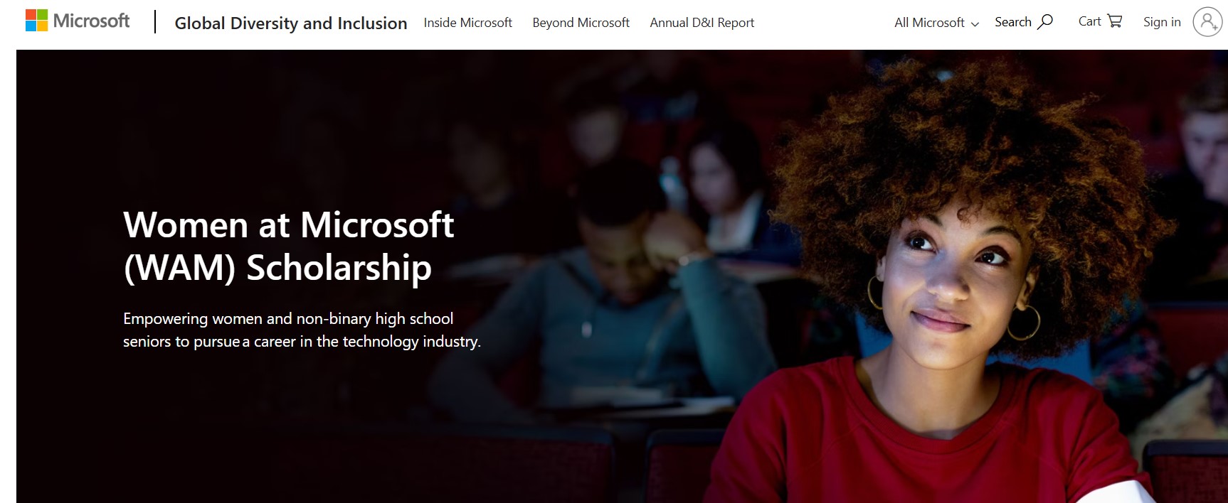 Microsoft Scholarship for Women to Study in the USA