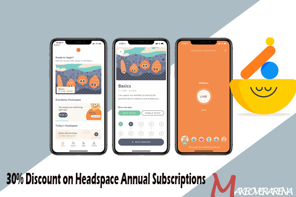 30% Discount on Headspace Annual Subscriptions
