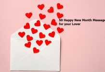 50 Happy New Month Messages for your Lover