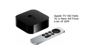 Apple TV HD Falls To a New All-Time Low of $59