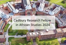 Cadbury Research Fellow in African Studies 2024