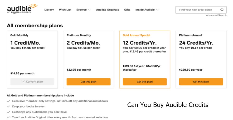 Can You Buy Audible Credits
