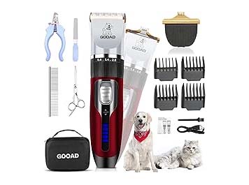 Dog Clippers Grooming Kit and Paw Trimmer