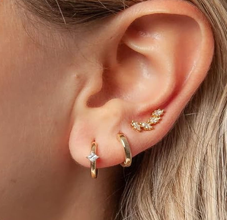Freekiss 14k Gold Cartilage Earring