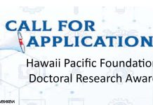 Funded Hawaii Pacific Foundation Doctoral Research Award