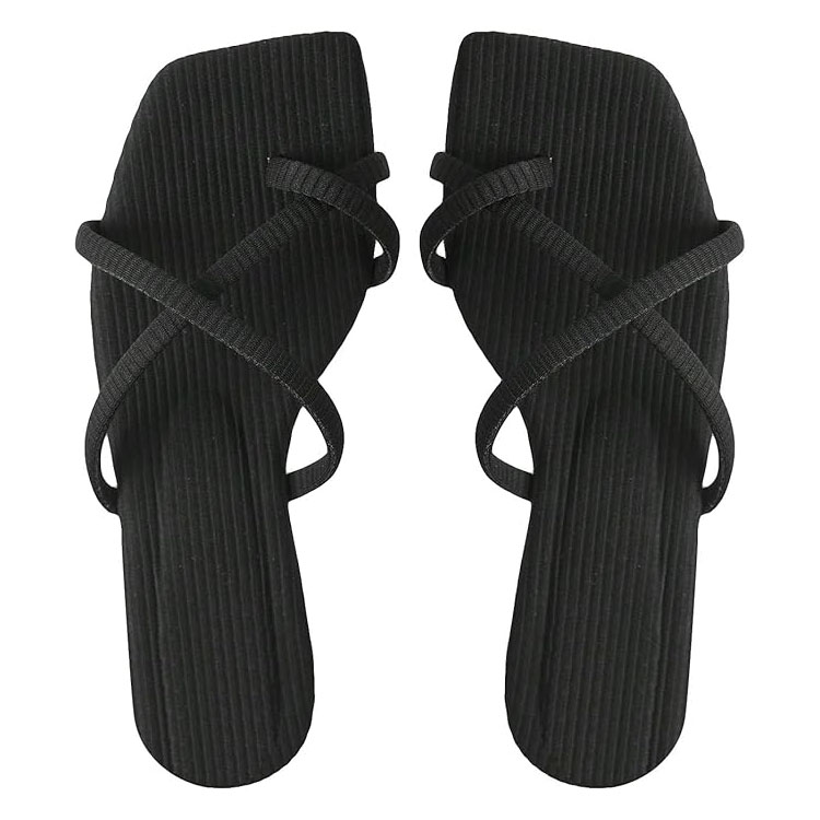 GORGLITTER Women's Cross Strappy Slip on Flip Flops