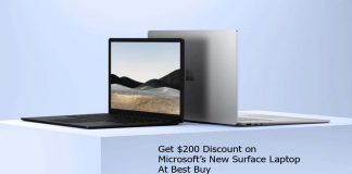 Get $200 Discount on Microsoft’s New Surface Laptop At Best Buy