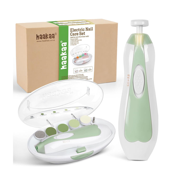 Haakaa Electric Baby Nail Care Set with LED Light