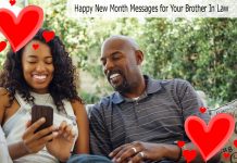 Happy New Month Messages for Your Brother In Law