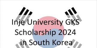 Inje University GKS Scholarship 2024 in South Korea