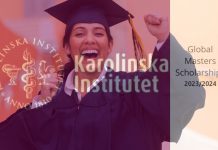 Karolinska Institute Global Masters Scholarship 2023/2024
