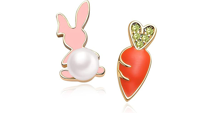 MUYAN Cute Small Easter Bunny Earrings