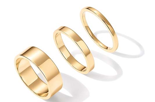 PAVOI 18K Gold Plated 3 Rings Set