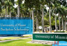 University of Miami Bachelors Scholarship