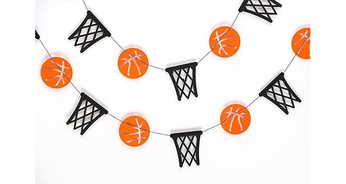 Seyal® Basketball Hoop Garland Party Banners Sports Theme Party Hanging Decorations