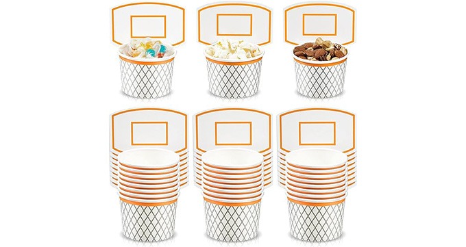 Suclain Basketball Hoop Snack Cups Basketball Party Decorations