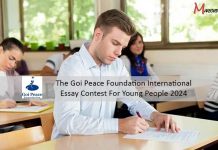 The Goi Peace Foundation International Essay Contest For Young People 2024