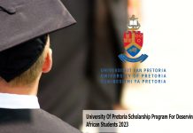 University Of Pretoria Scholarship Program For Deserving African Students 2023