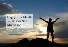 Happy New Month Wishes for New Motivation