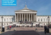 University College London Bartlett Promise Scholarship