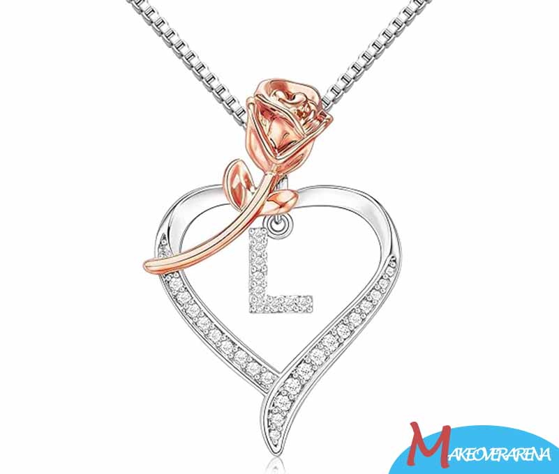 GEOFF Valentine's Day Gifts for Her Rose Gold Heart Necklace