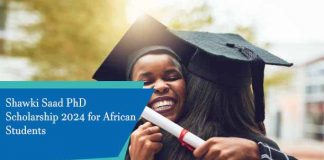Shawki Saad PhD Scholarship 2024 for African Students