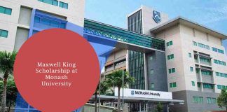 Maxwell King Scholarship at Monash University